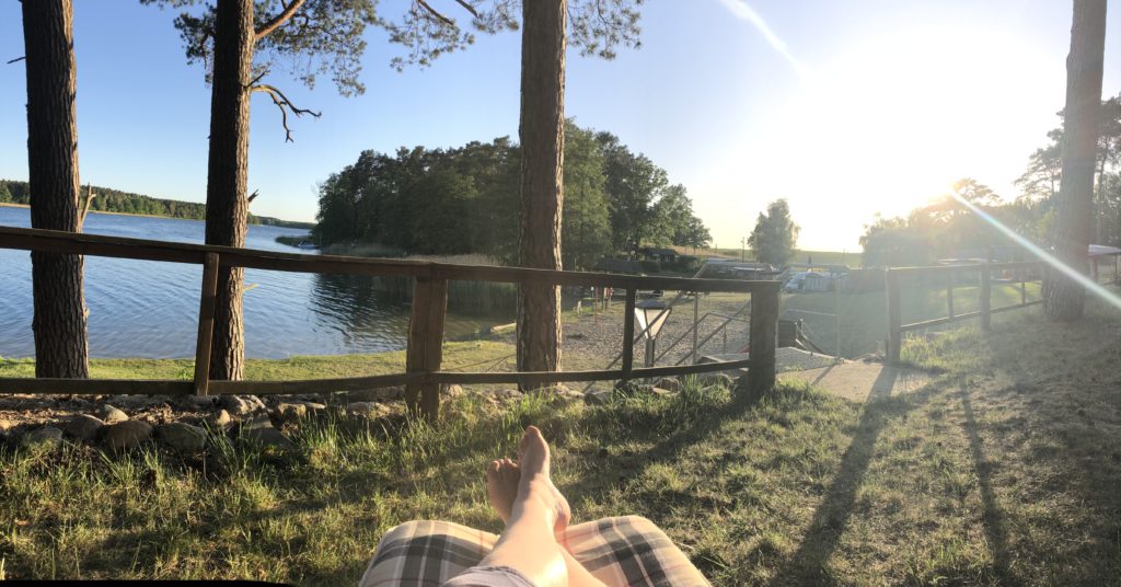 Sonnenbad am späten Nachmittag