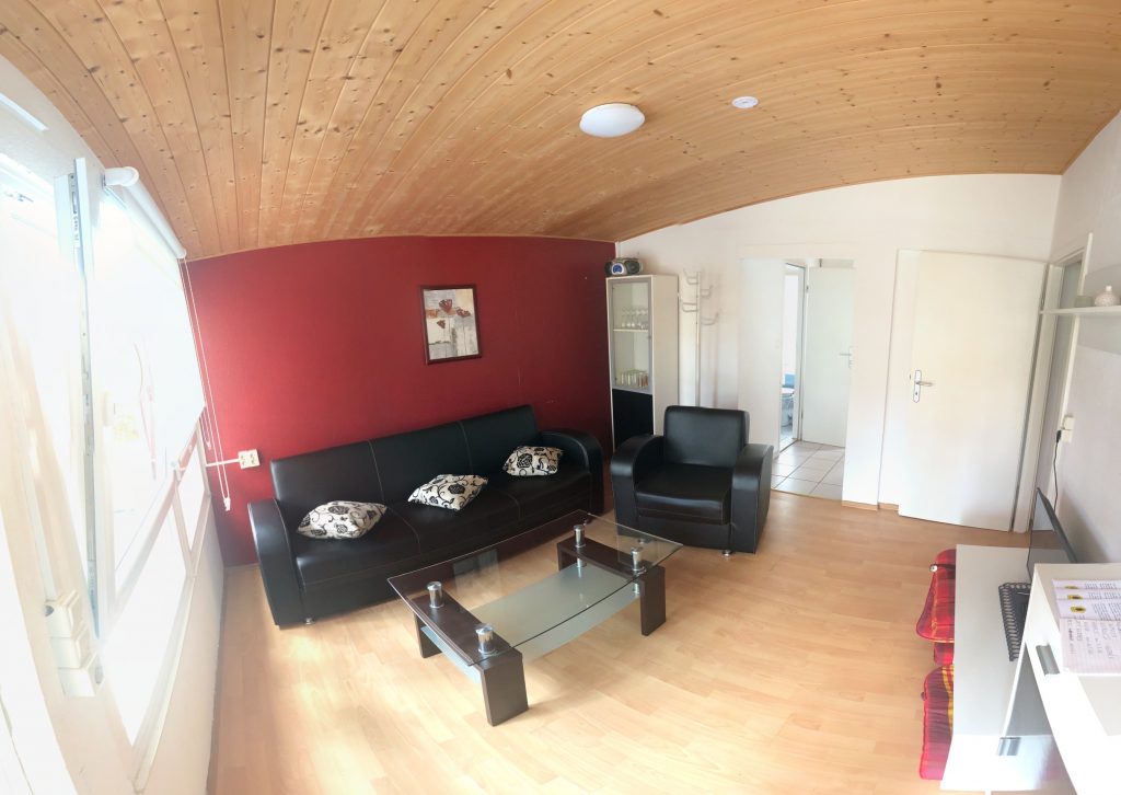 Wohnbereich mit Schlafsofa 120cm